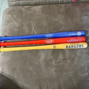 2023 World Series Champs Texas Rangers MLB Mini Bats (Louisville Slugger)